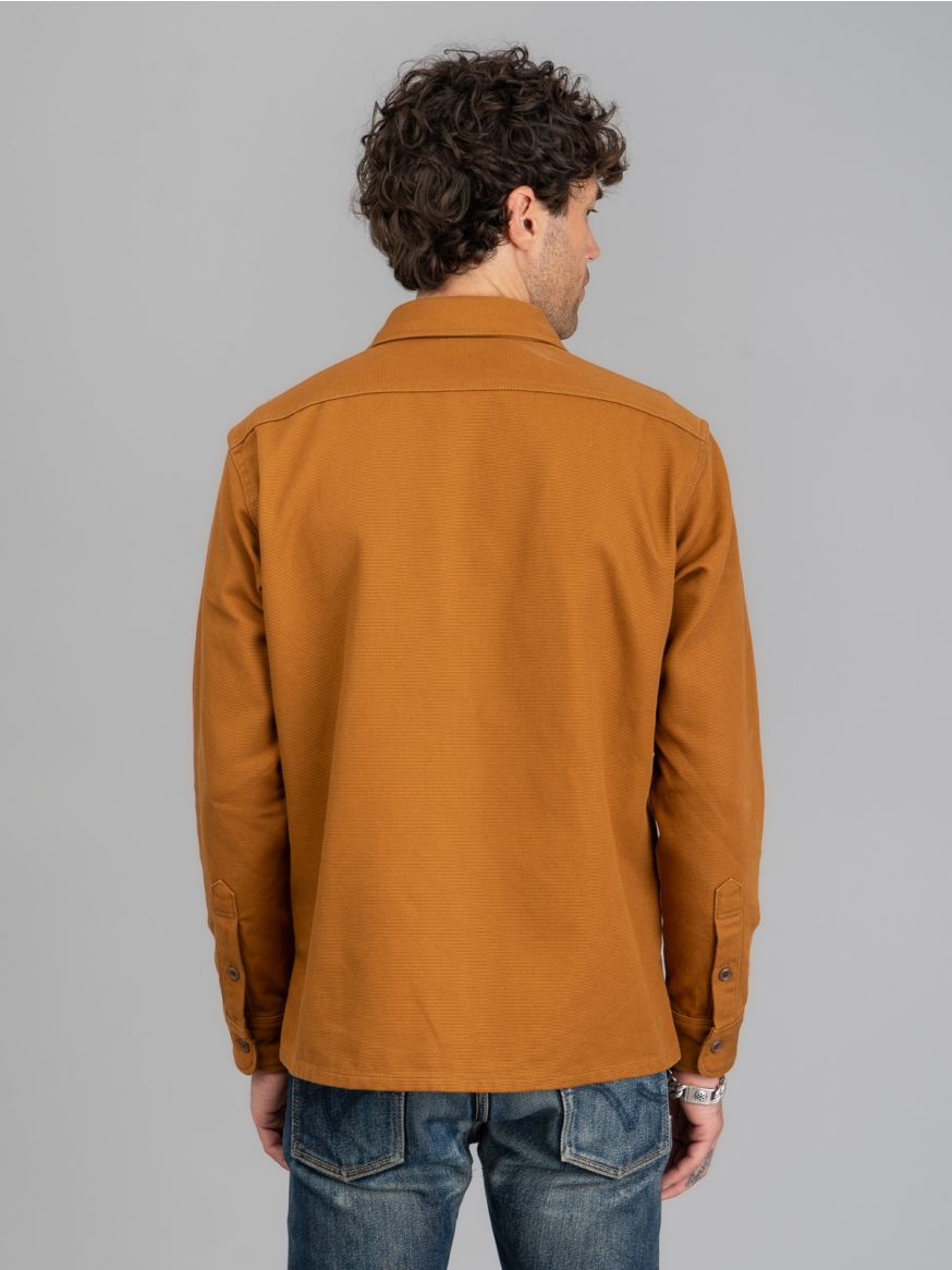 Iron Heart IHSH-423 13oz Oxford Cloth Work Overshirt - Camel