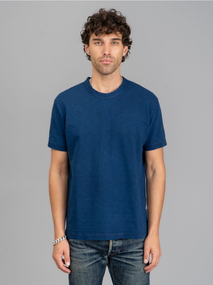 Pure Blue Japan 8oz Slub Jersey T-Shirt - Indigo