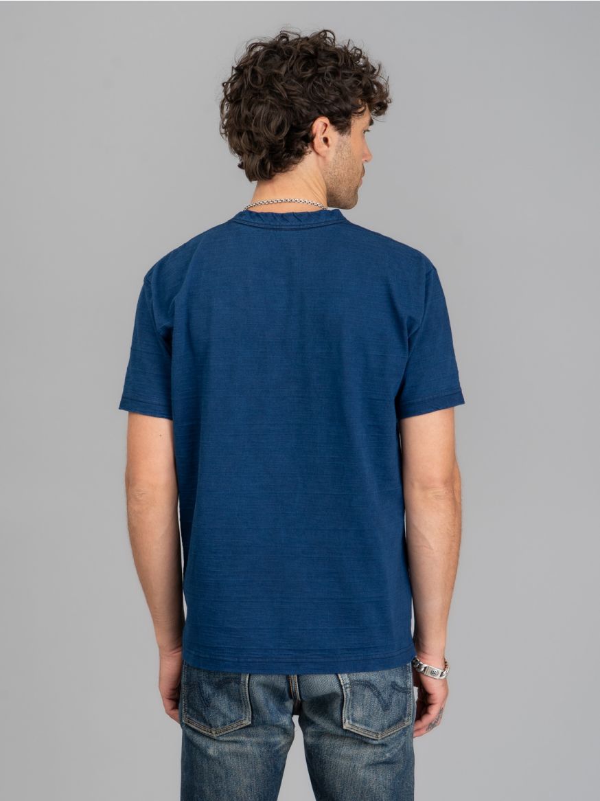 Pure Blue Japan 8oz Slub Jersey T-Shirt - Indigo