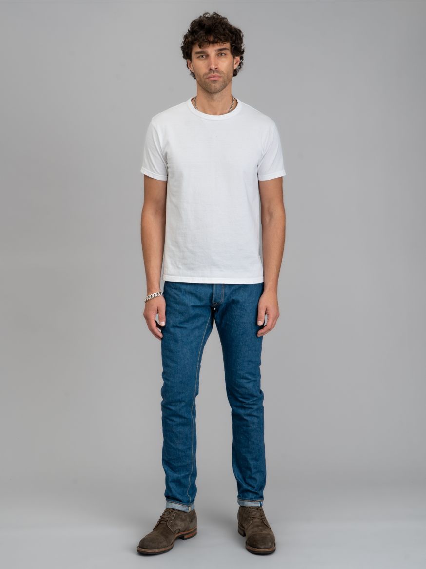 Pure Blue Japan Greencast Denim Jeans - Relaxed Tapered