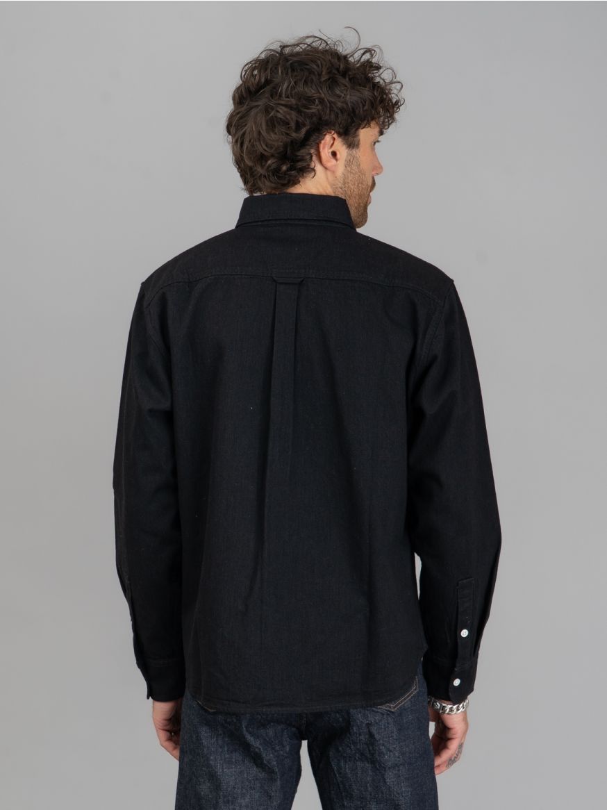 3sixteen Selvedge Denim Button Down Shirt - Black