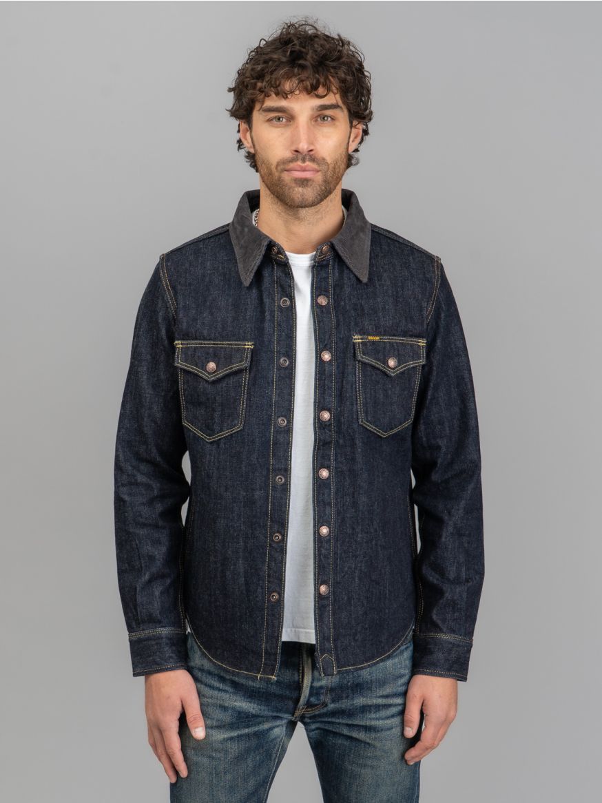 Iron Heart IHSH-427 16oz Selvedge Denim CPO Shirt - Indigo