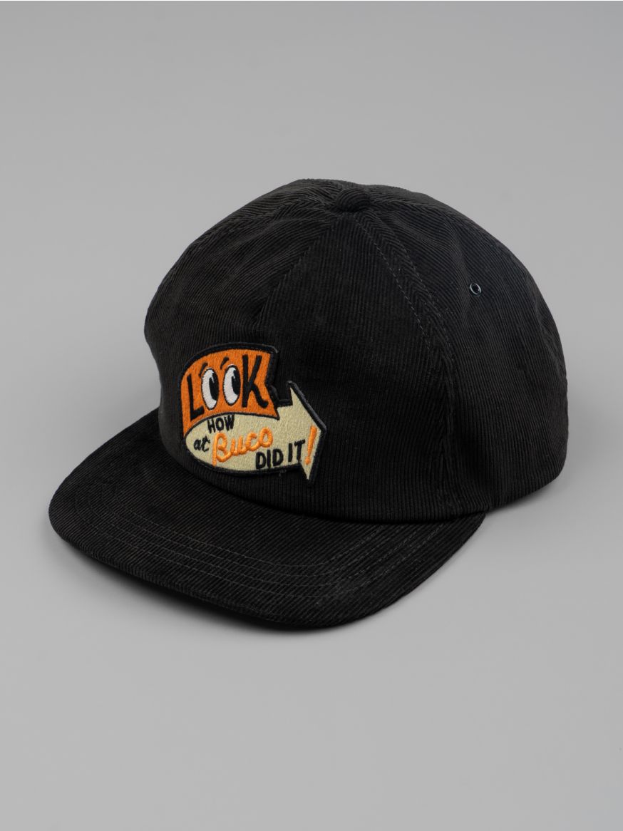 The Real McCoy’s 5 Panel Corduroy Cap - Black