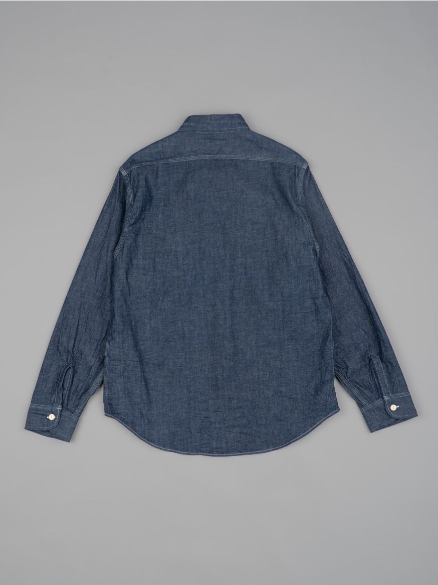 Sugar Cane 9oz Selvedge Denim Work Shirt - Indigo