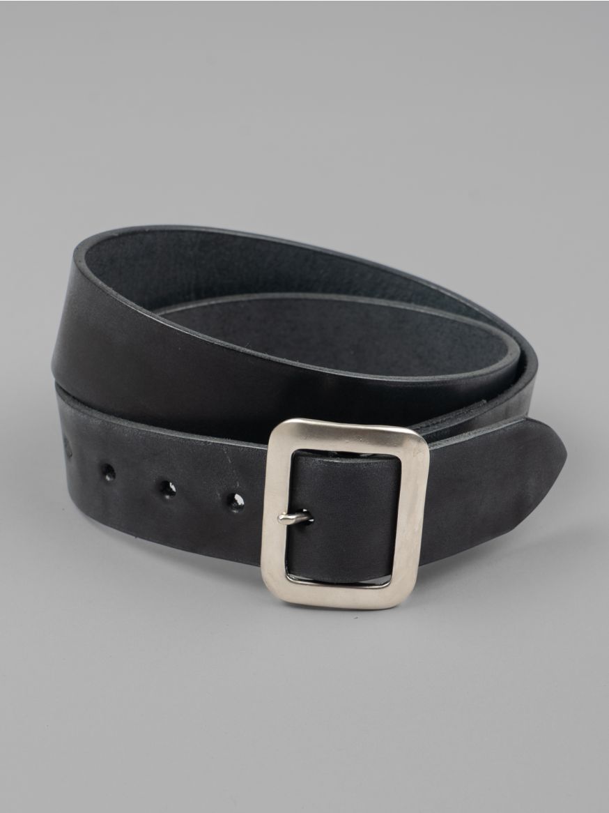 Sugar Cane Cowhide Leather Belt - Black