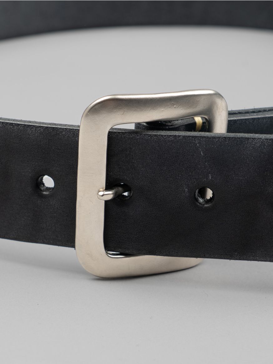 Sugar Cane Cowhide Leather Belt - Black