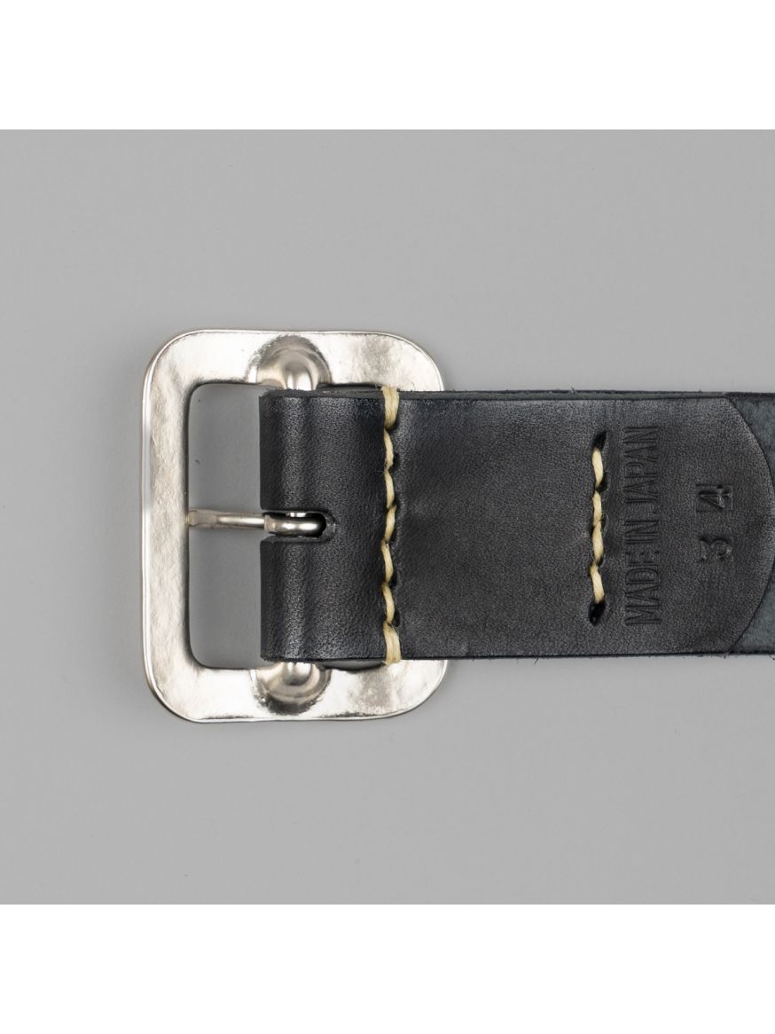 Sugar Cane Cowhide Leather Belt - Black