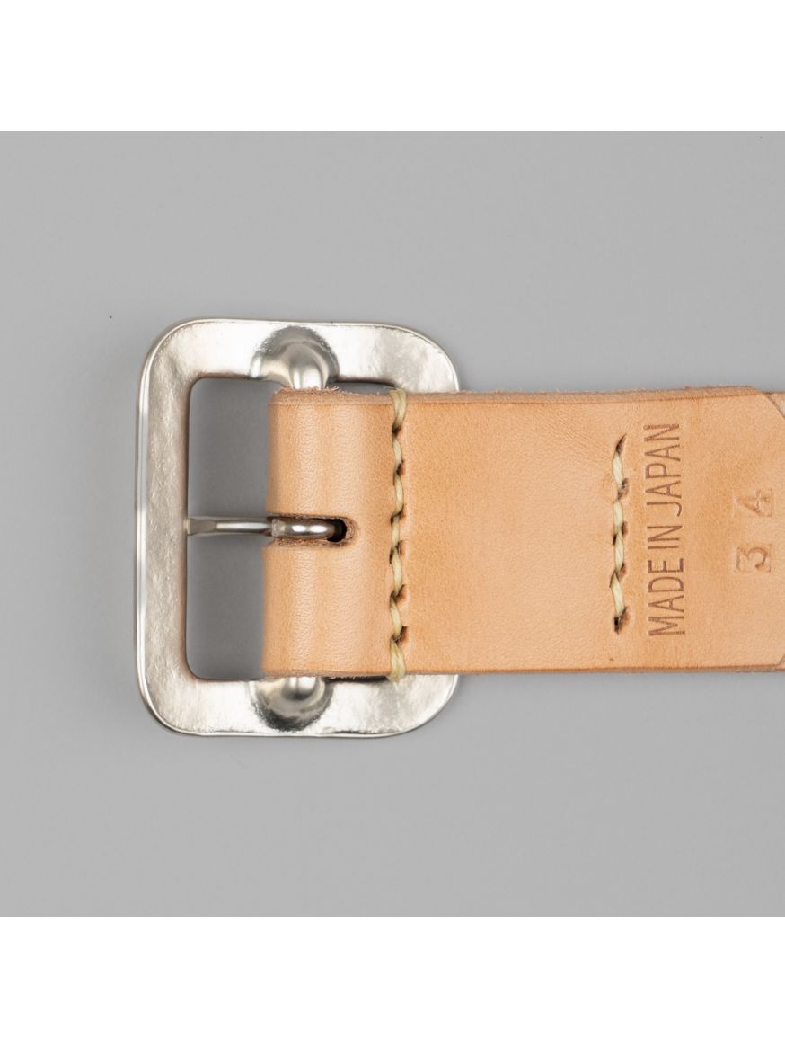 Sugar Cane Cowhide Leather Belt - Tan