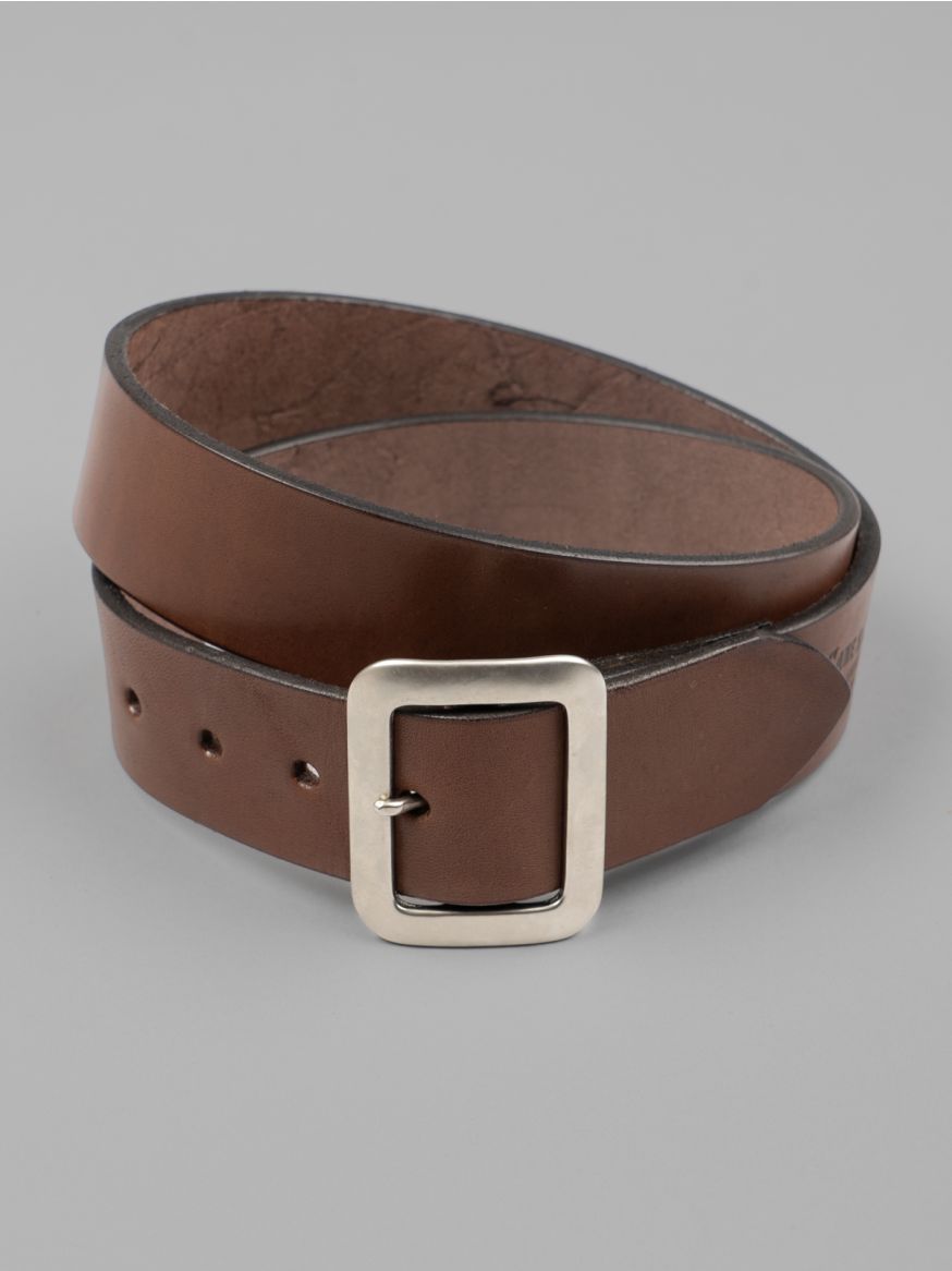 Sugar Cane Cowhide Leather Belt - Brown