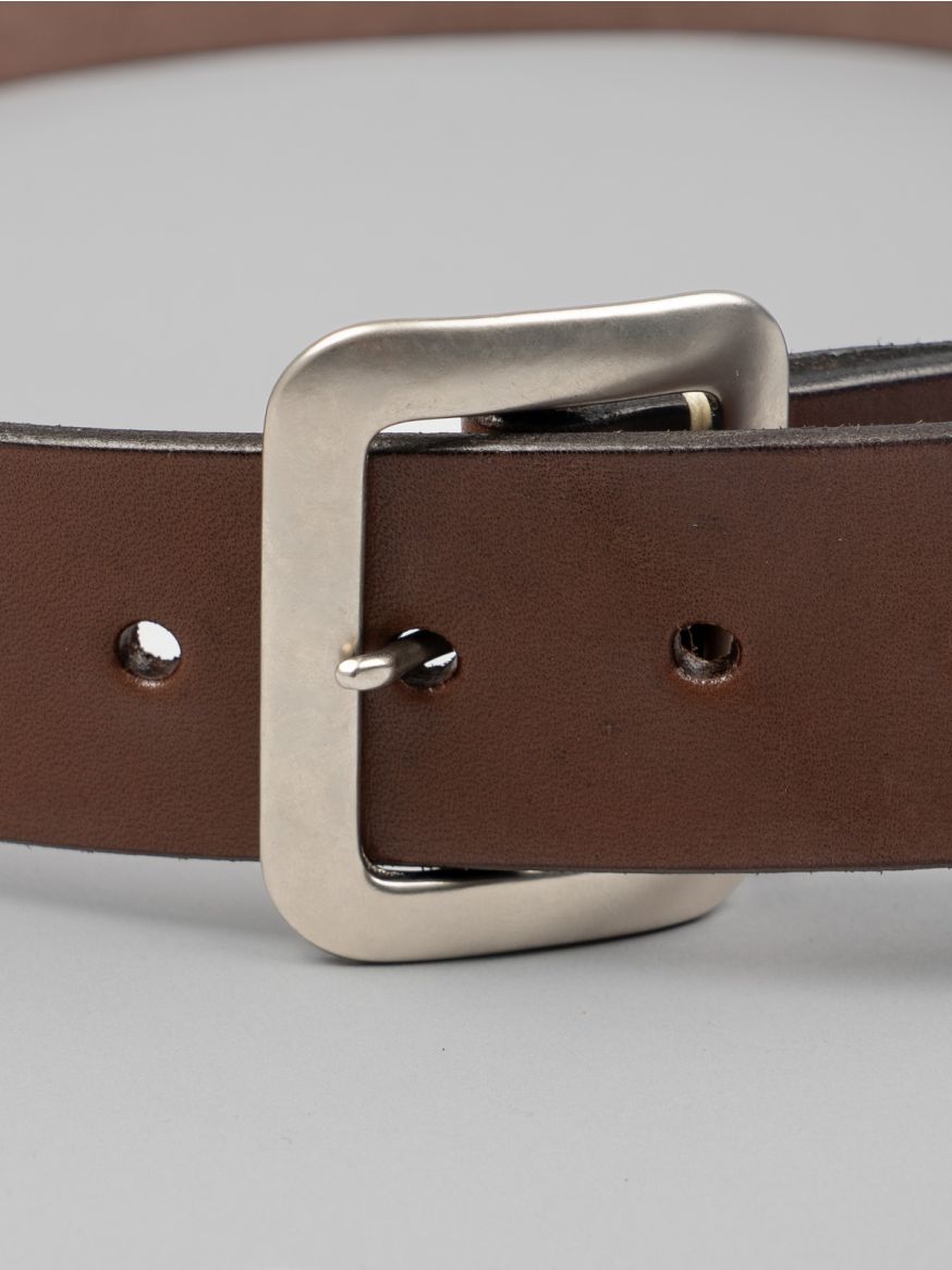 Sugar Cane Cowhide Leather Belt - Brown