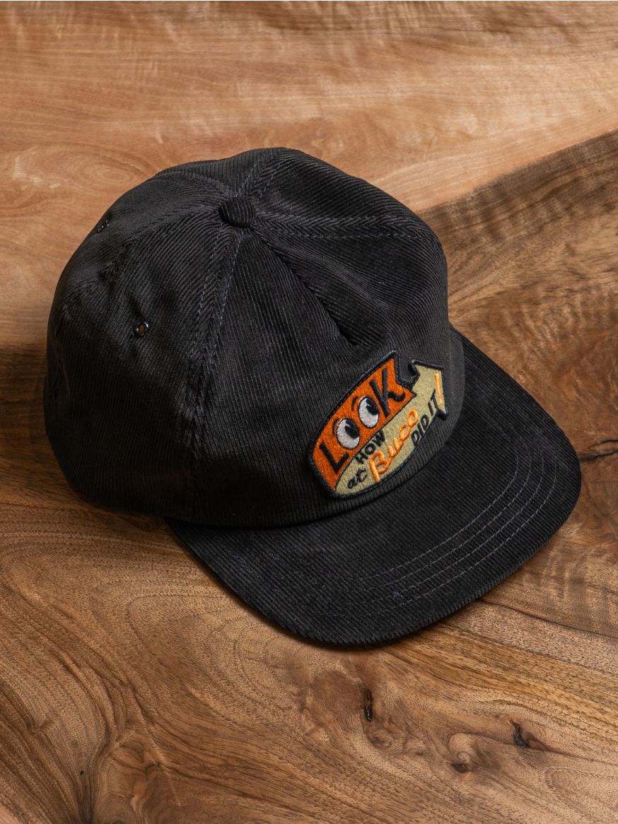 The Real McCoy’s 5 Panel Corduroy Cap - Black