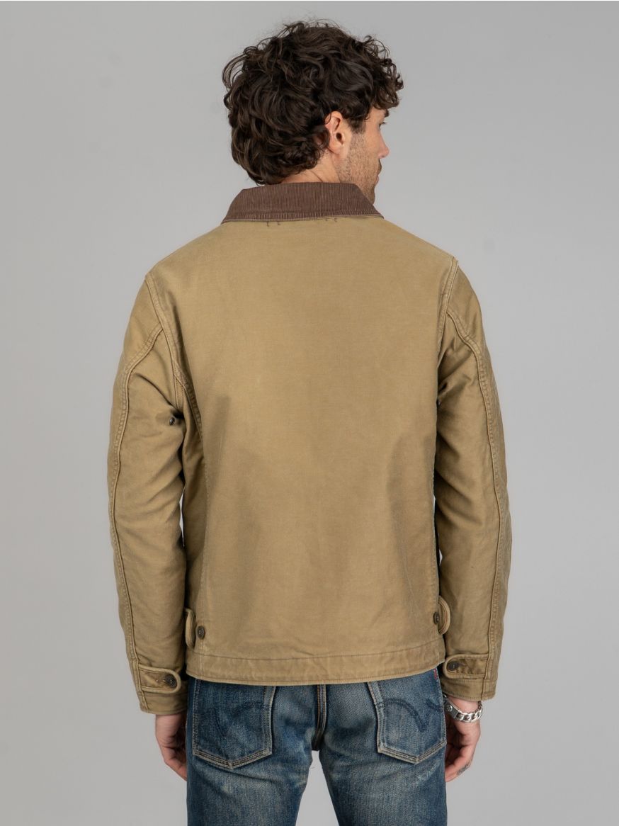 Iron Heart 12oz Whipcord Lightweight N1 Deck Jacket - Khaki