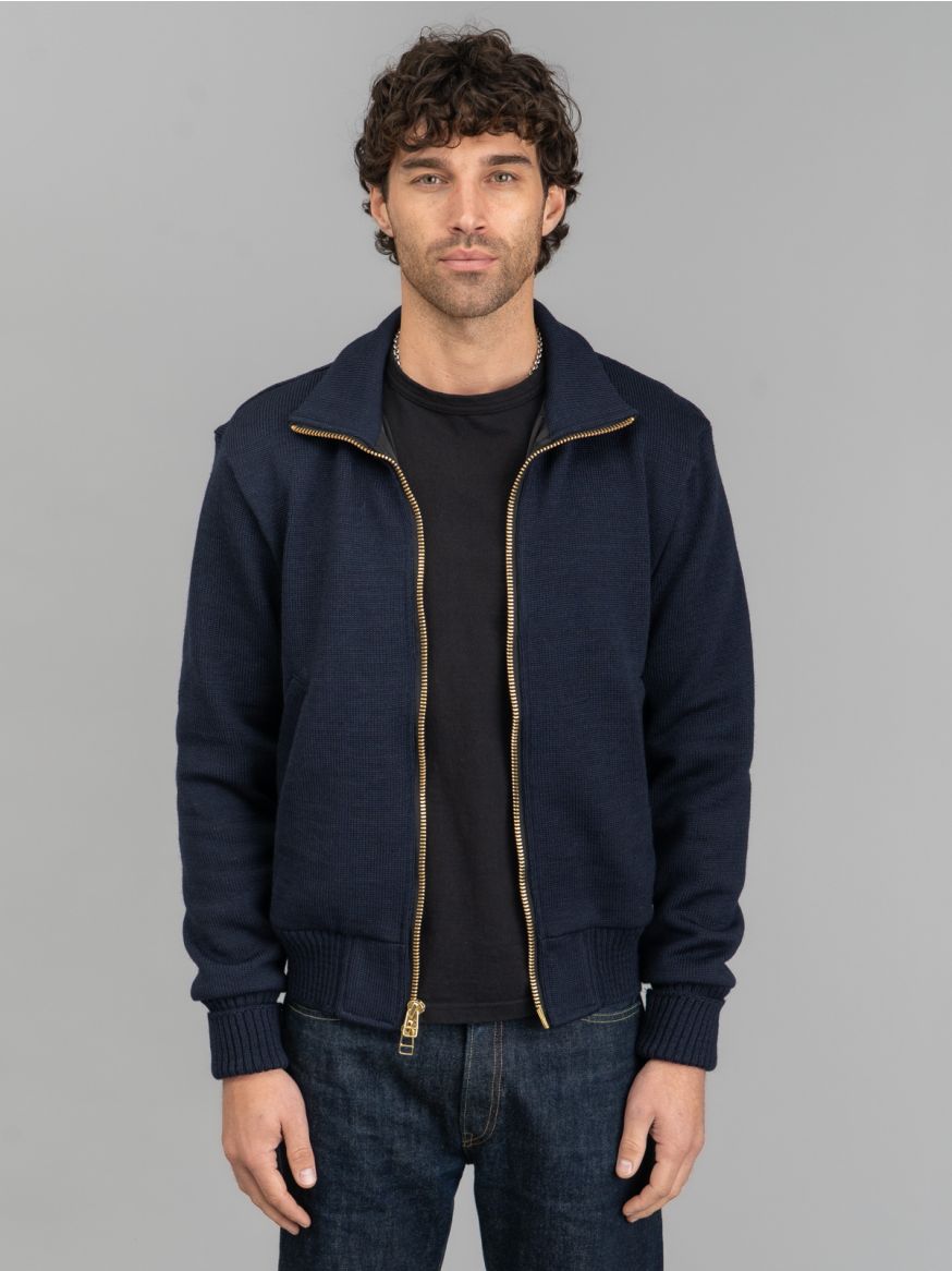 Dehen Full Throttle Moto Sweater - Dark Navy