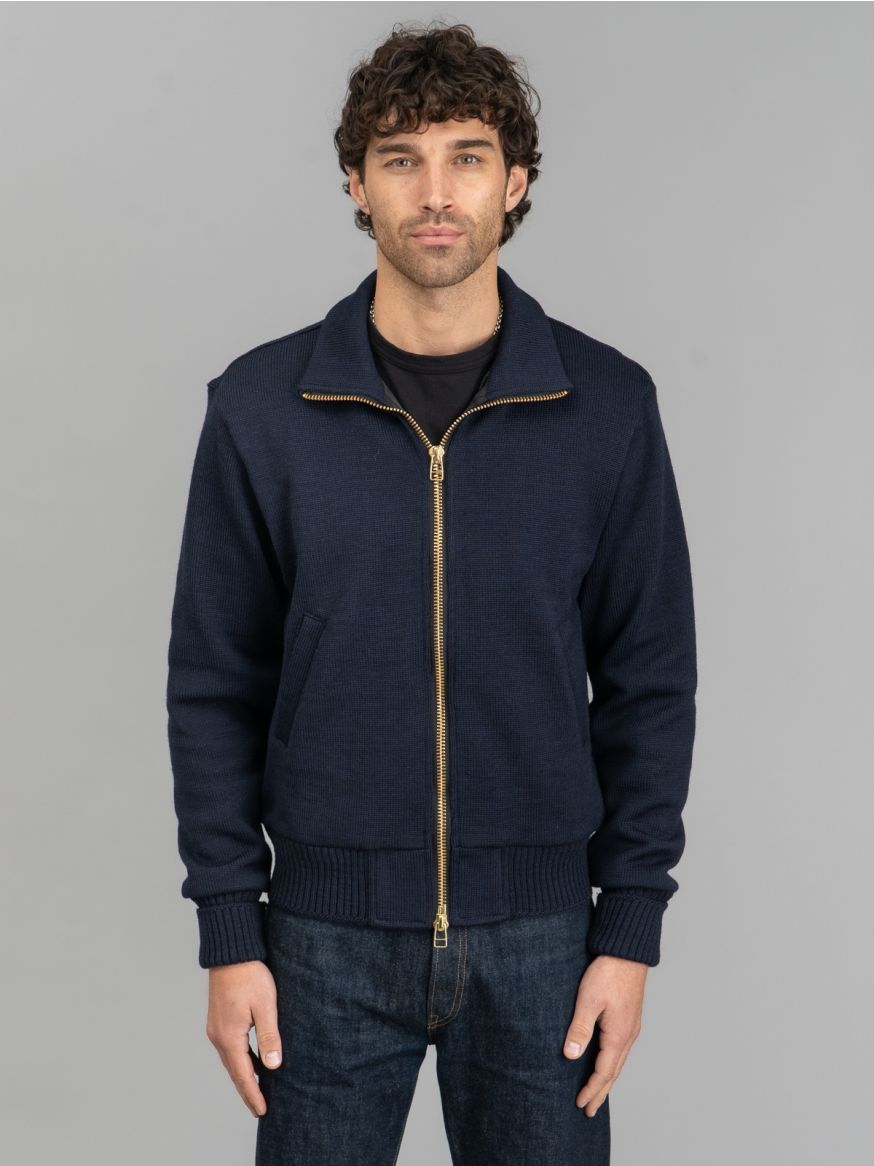 Dehen Full Throttle Moto Sweater - Dark Navy