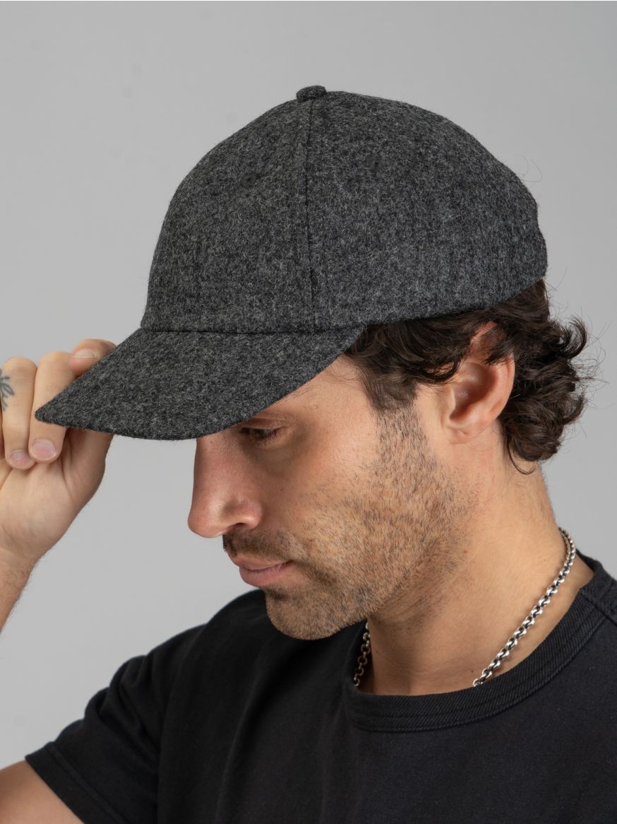 Dehen Melton Wool Baseball Hat - Granite
