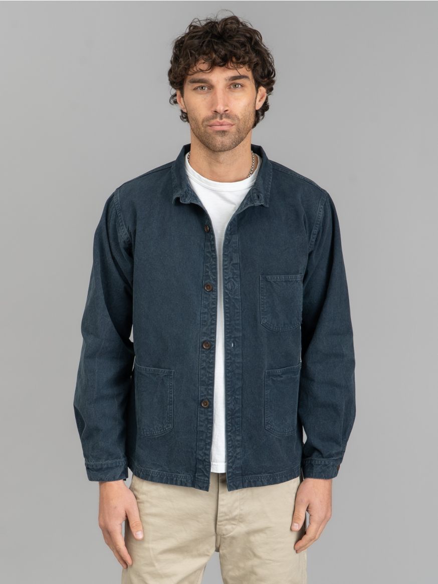 Seuvas 8oz Canvas Wing Collar Shirt-Jacket - Logwood