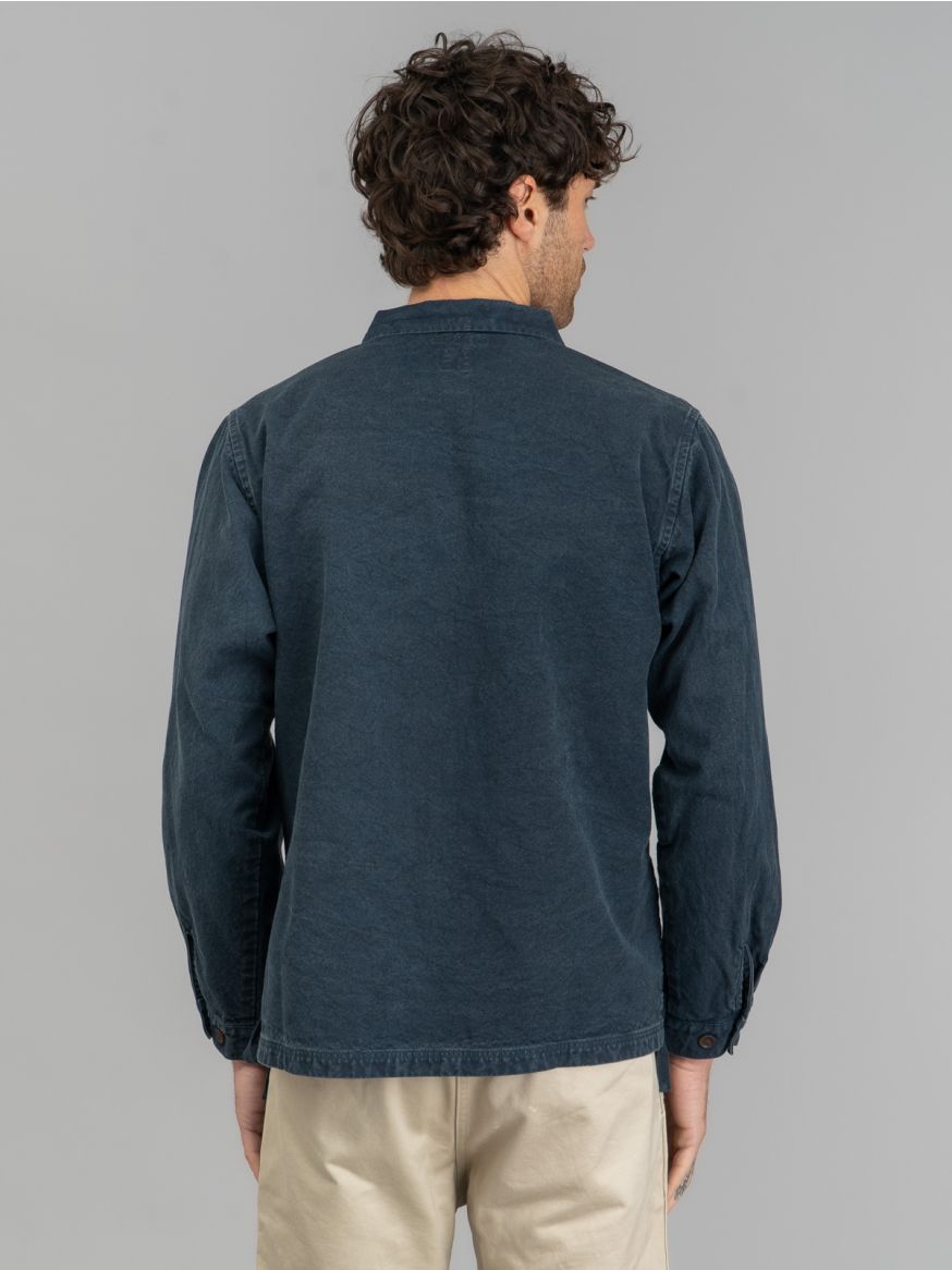 Seuvas 8oz Canvas Wing Collar Shirt-Jacket - Logwood