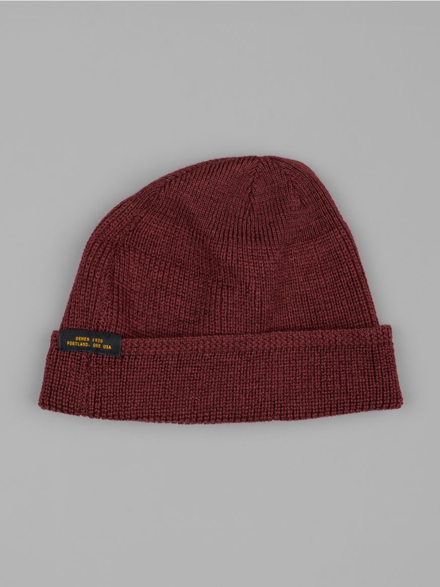 Dehen Wool Knit Watch Cap - Burgundy