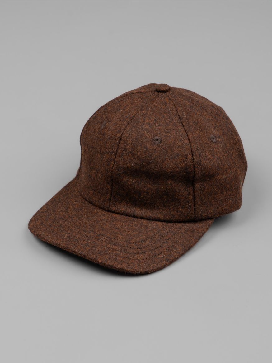 Dehen Melton Wool Baseball Hat - Red Oak Mix