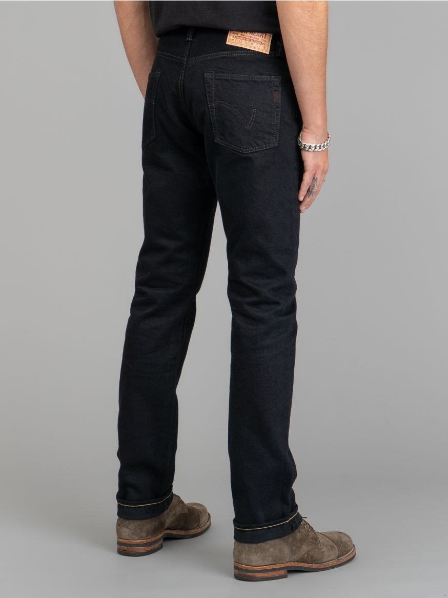 Iron Heart IH-888-142OD 14oz Selvedge Denim Jeans - Indigo Overdyed Black - Relaxed Tapered