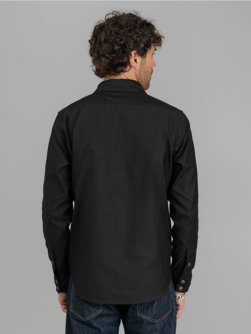 Iron Heart 8oz Military Whipcord CPO Shirt - Black