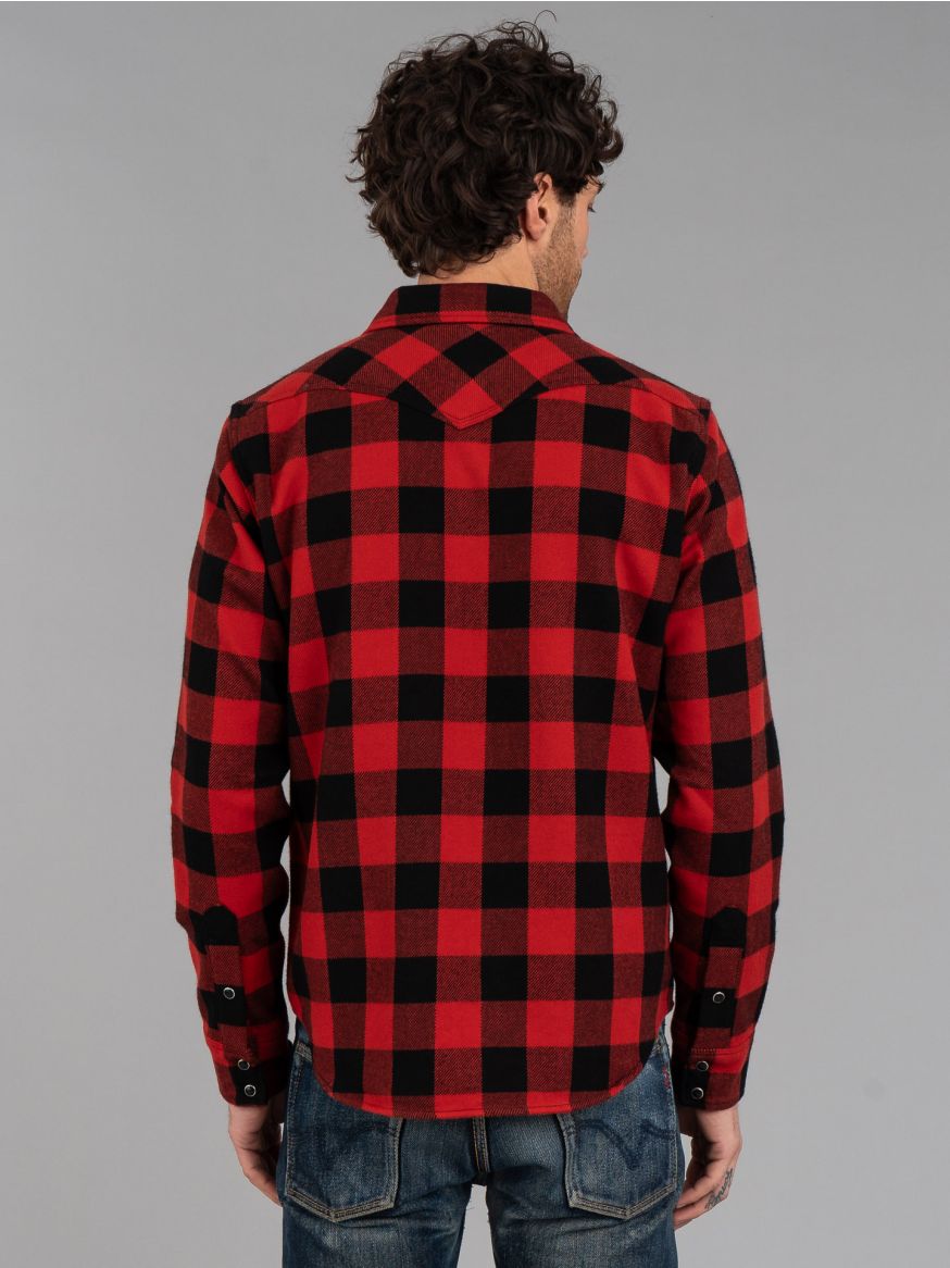 Iron Heart IHSH-232 Ultra Heavy Western Flannel - Red/Black Buffalo Check