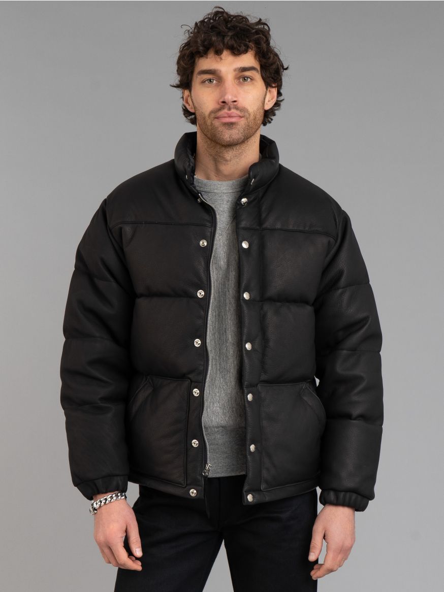 The Real McCoy's Deerskin Down Jacket - Black