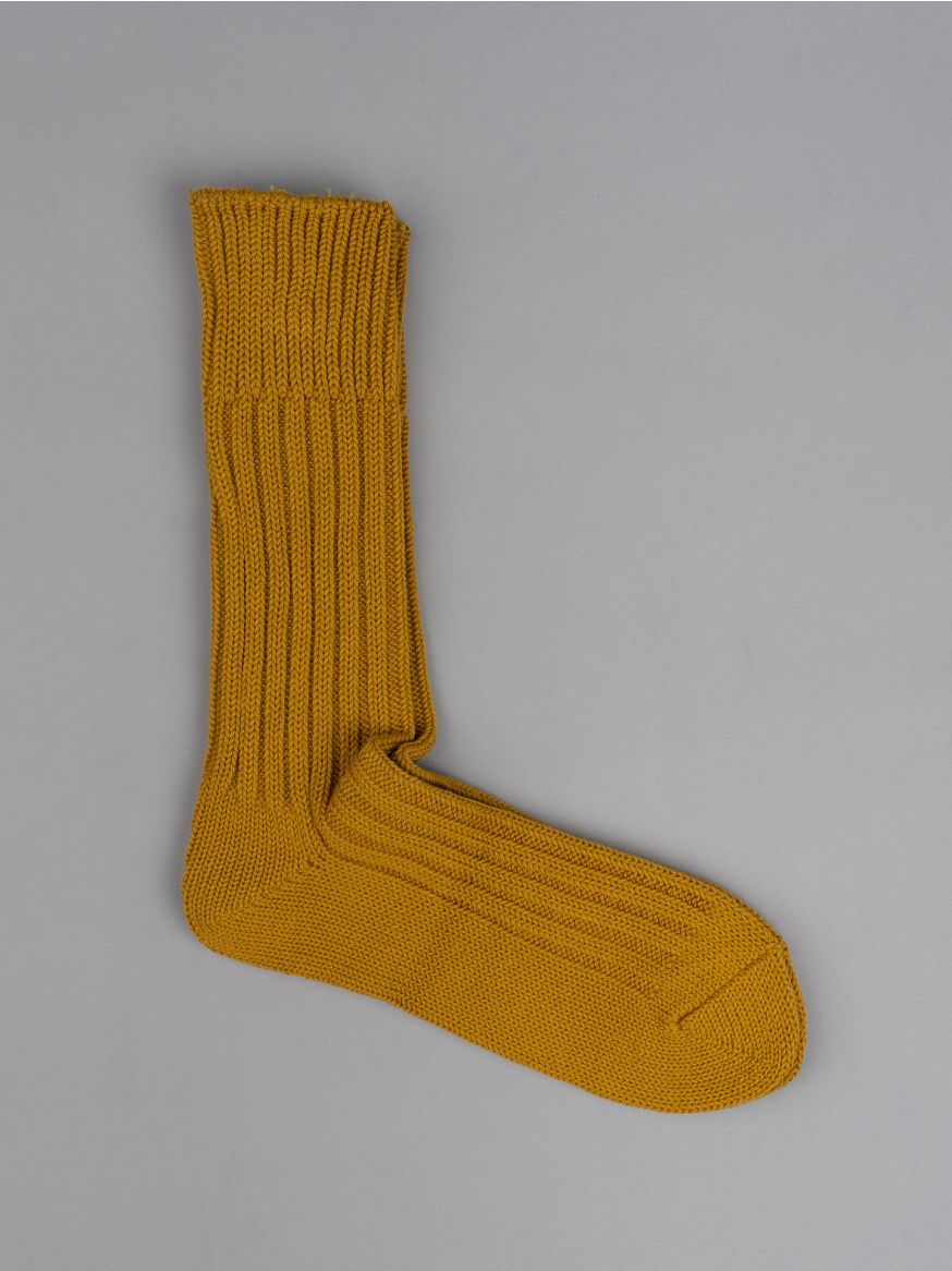 Decka Cased Heavyweight Plain Sock - Yellow