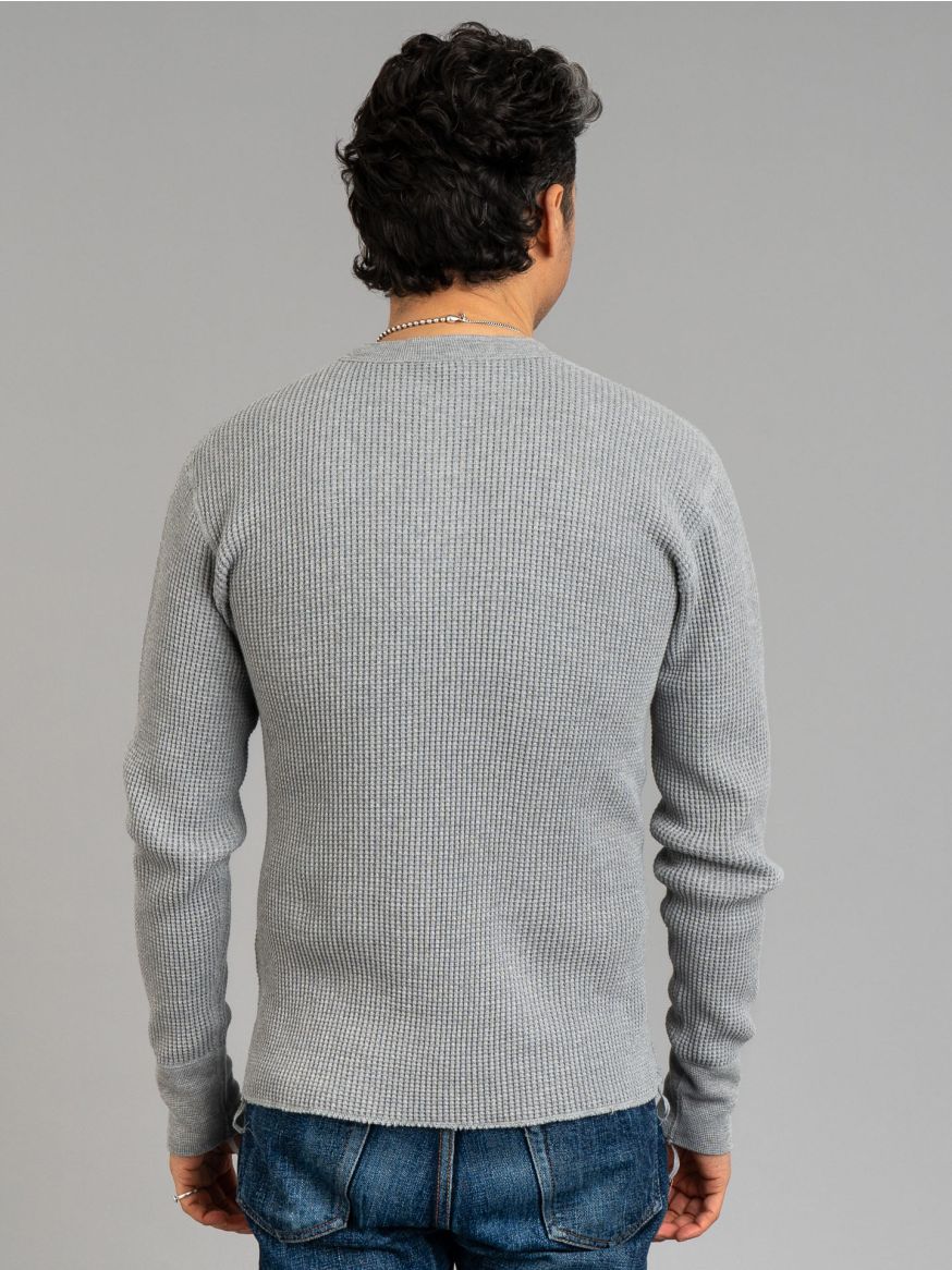 Iron Heart Long Sleeved Thermal Henley - Grey