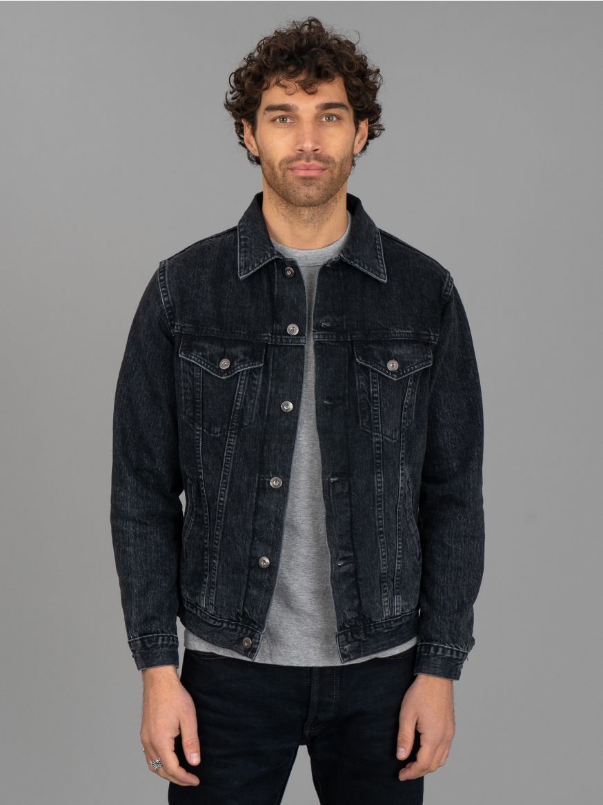 3sixteen Stonewashed Type III Denim Jacket - Black