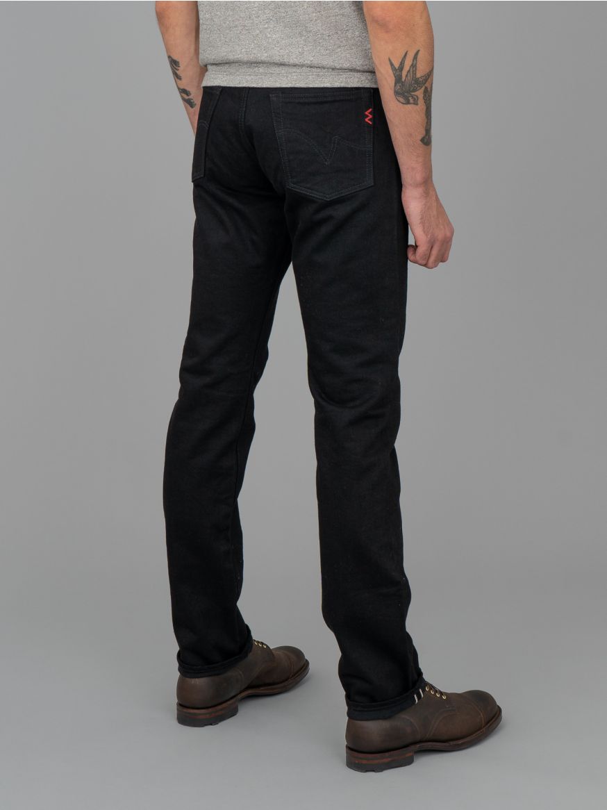 Iron Heart 14oz Black/Black Selvedge Jeans IH-888S-142bb - Relaxed Tapered