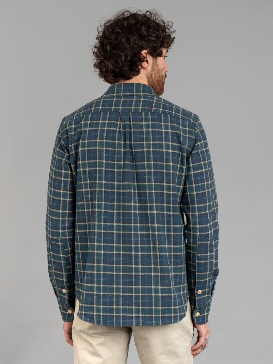 Rogue Territory Vintage Slub Plaid Jumper Shirt - Blue