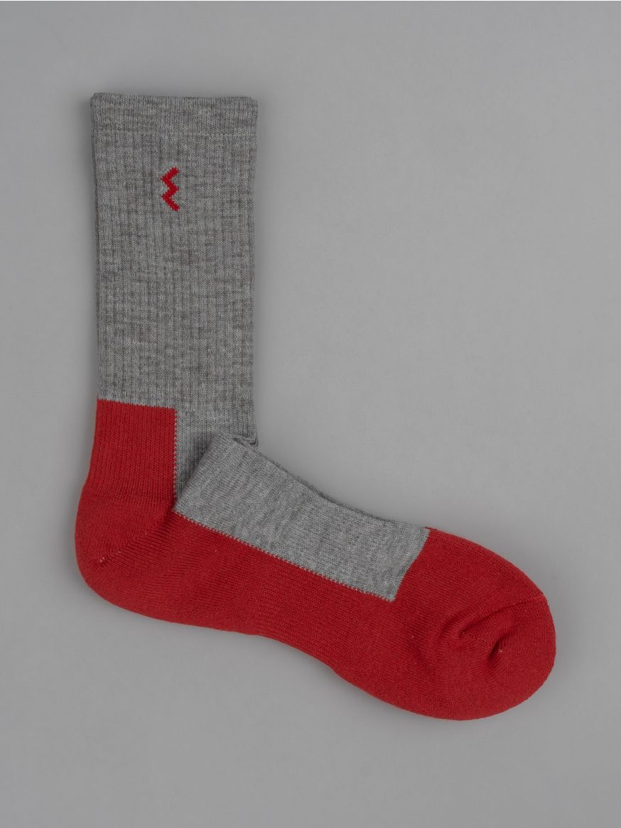 Iron Heart Work Boot Socks - Grey/Red