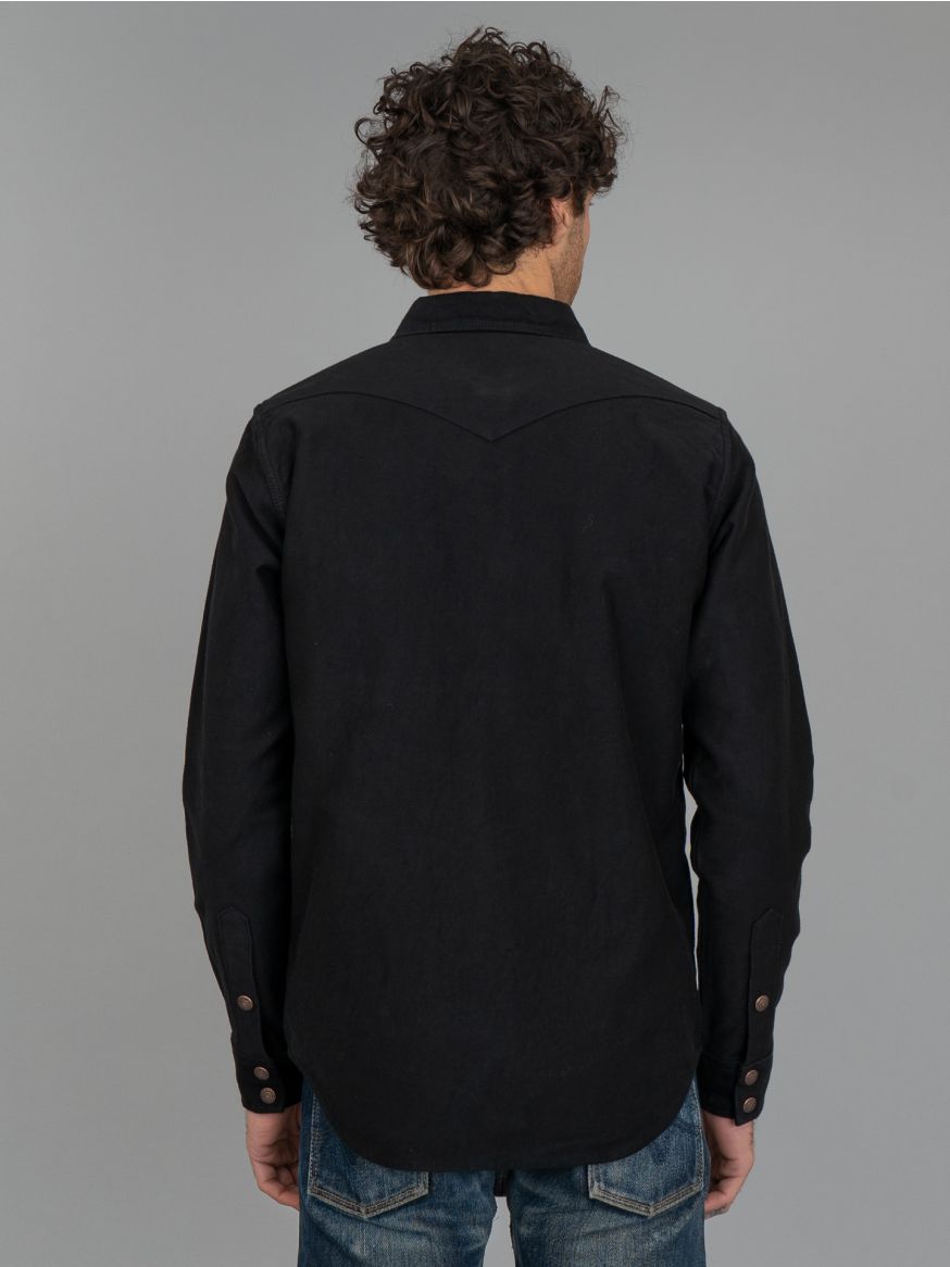 Iron Heart IHSH-331 12oz Moleskin CPO Shirt - Black