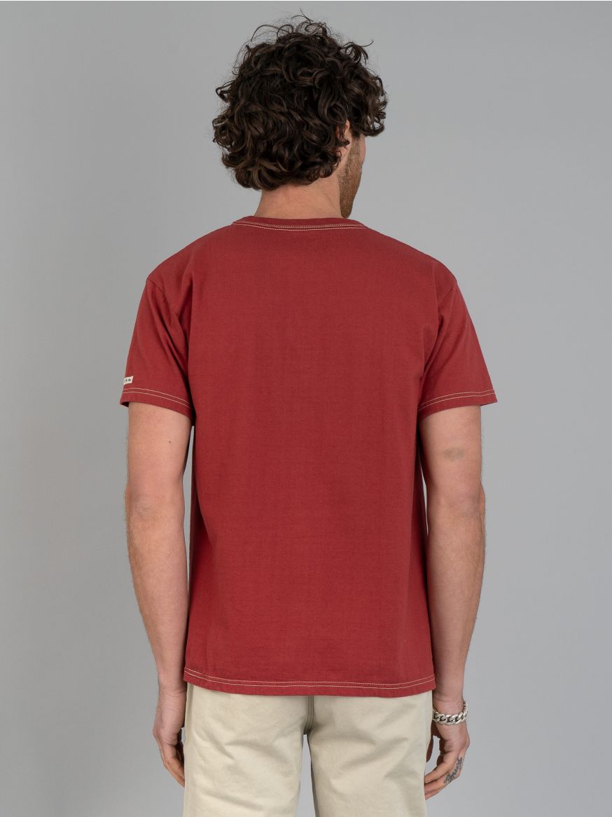 The Flat Head Plain Heavyweight T Shirt - Light Red