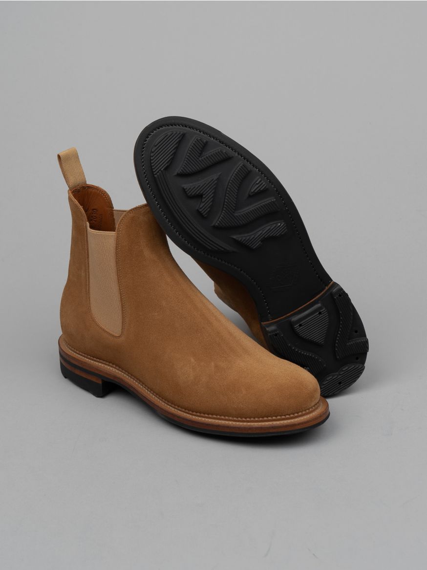 Viberg Chelsea Boot - Anise Janus Calf Suede - 2030