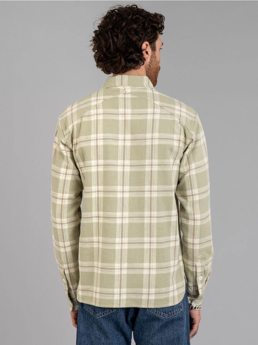 3sixteen Slub Check Crosscut Flannel - Seafoam