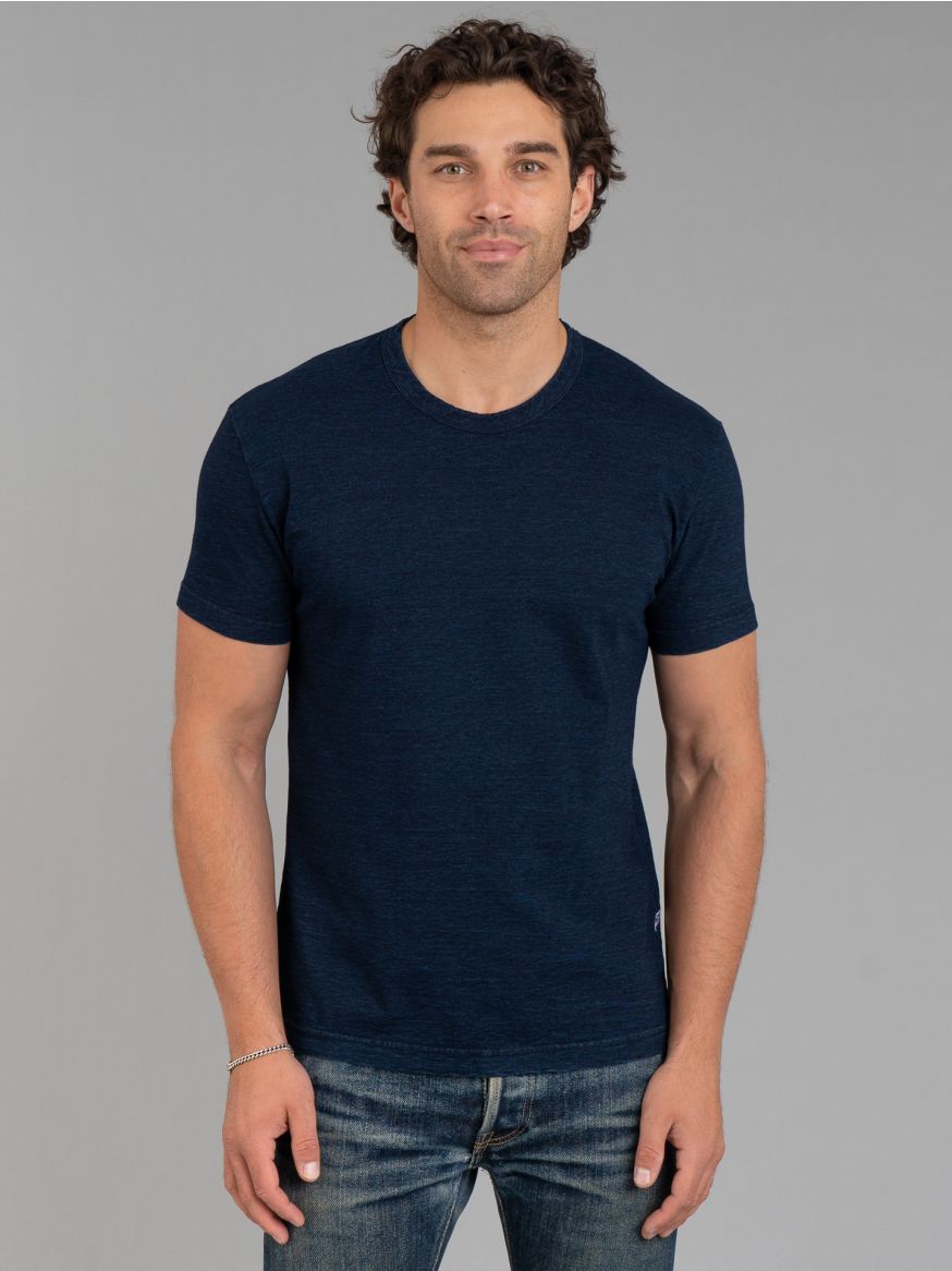 Pure Blue Japan Yarn Dyed T Shirt - Dark Indigo