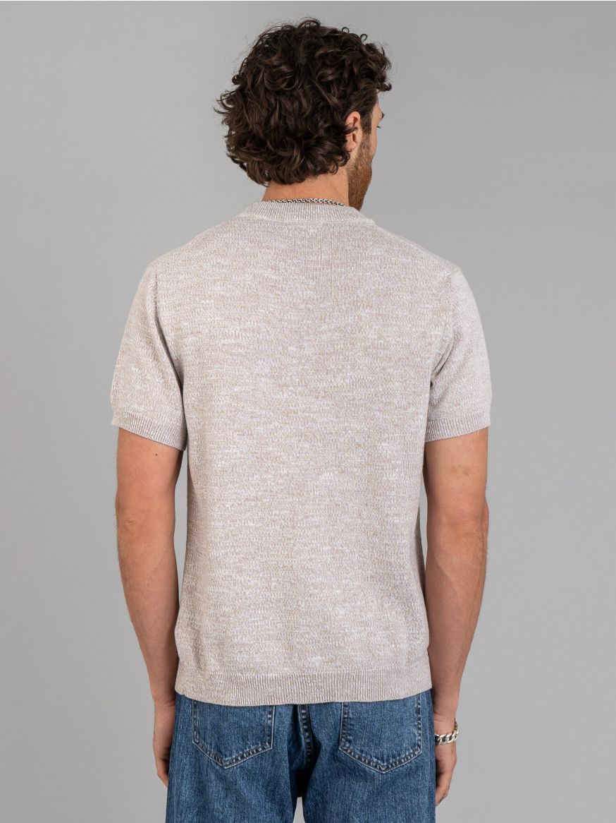 3sixteen Marled Yarn Knit T Shirt - Natural