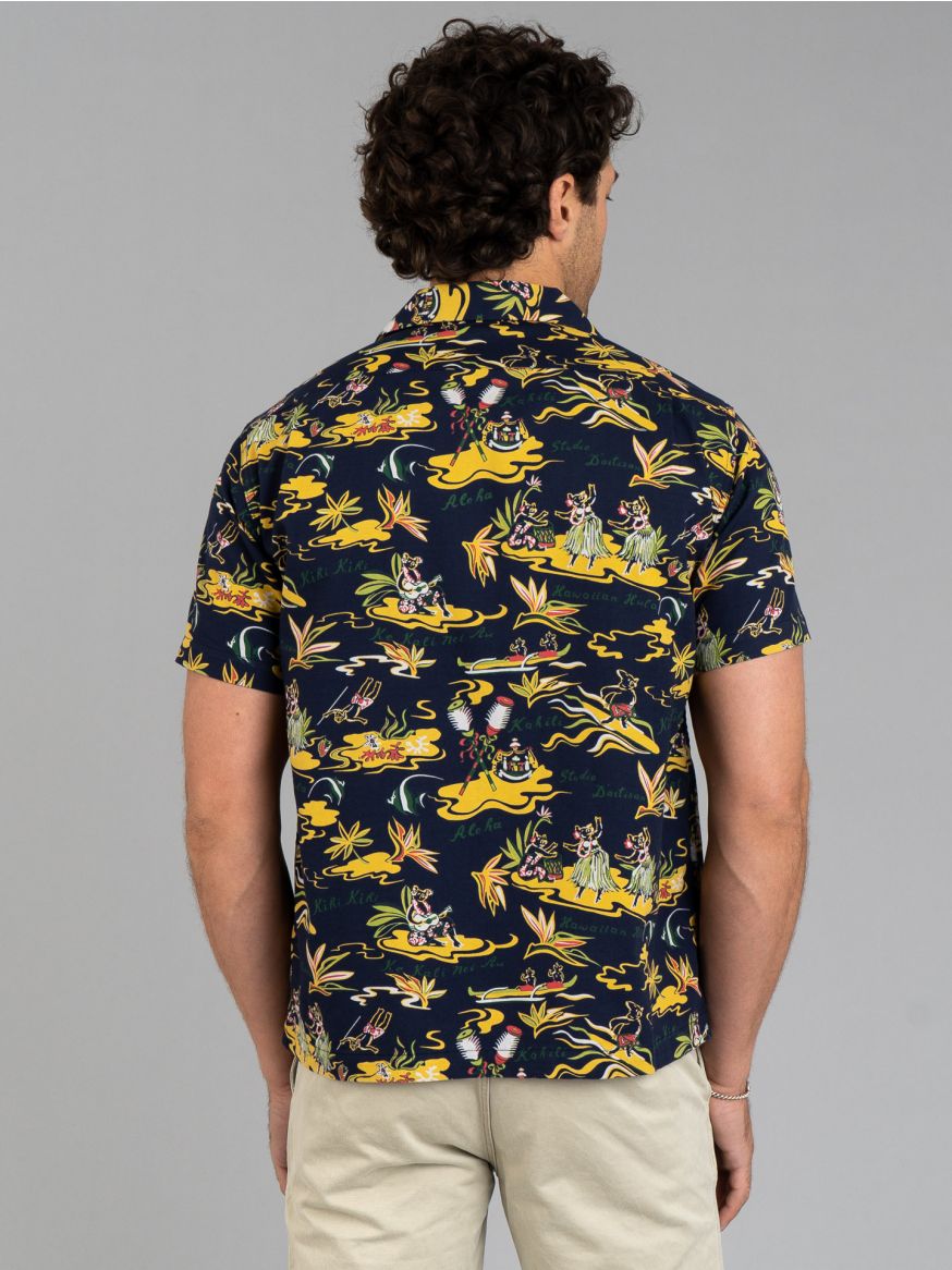 Studio D'Artisan Aloha Shirt - Navy