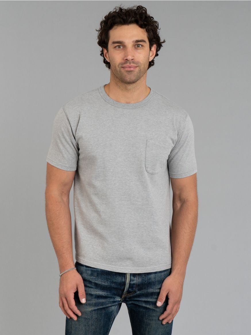 Studio D'Artisan Suvin Gold Loopwheeled T Shirt - Heather Grey