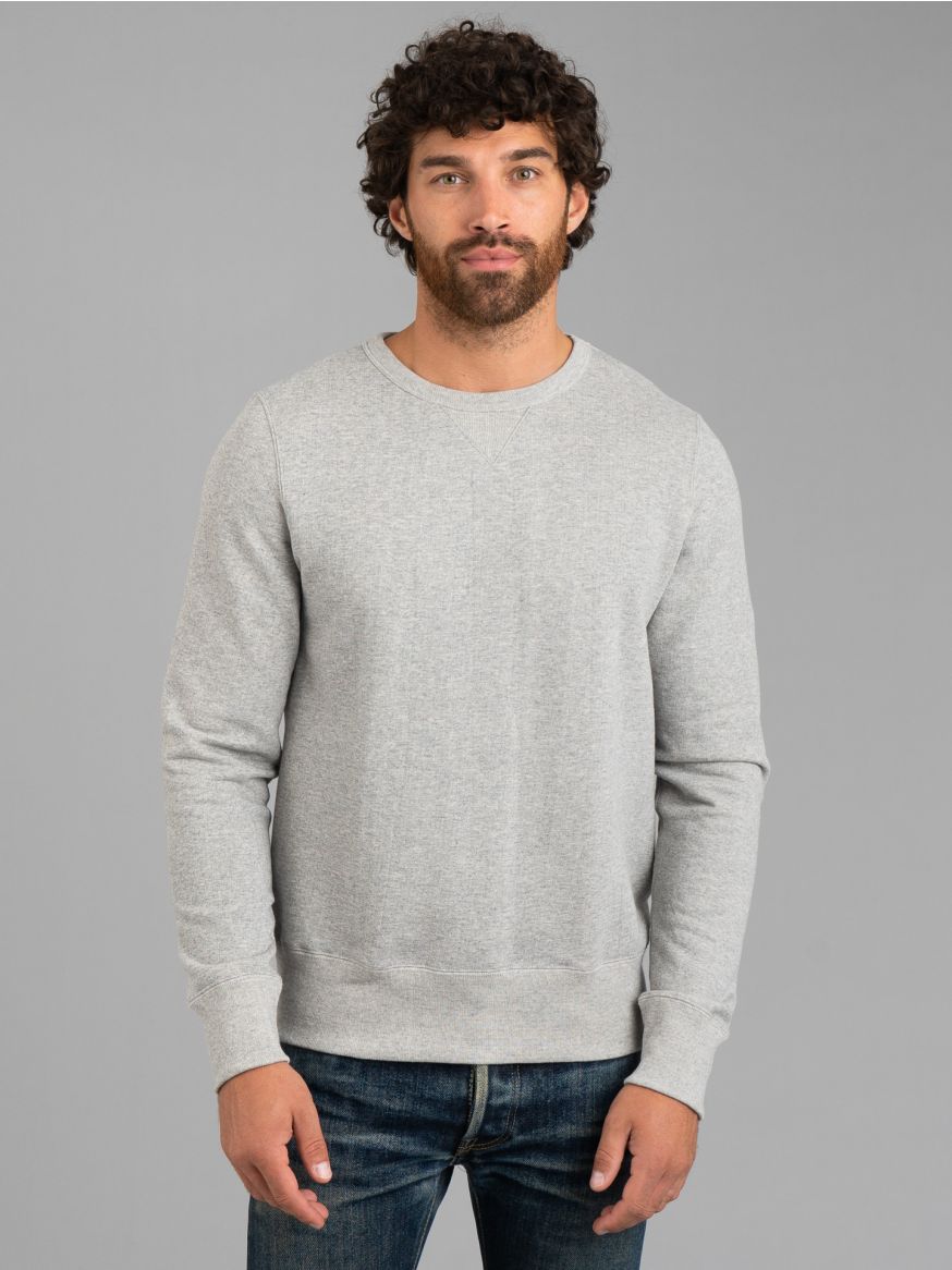 Merz b. Schwanen 346 Heavyweight Crew Neck Sweater - Grey