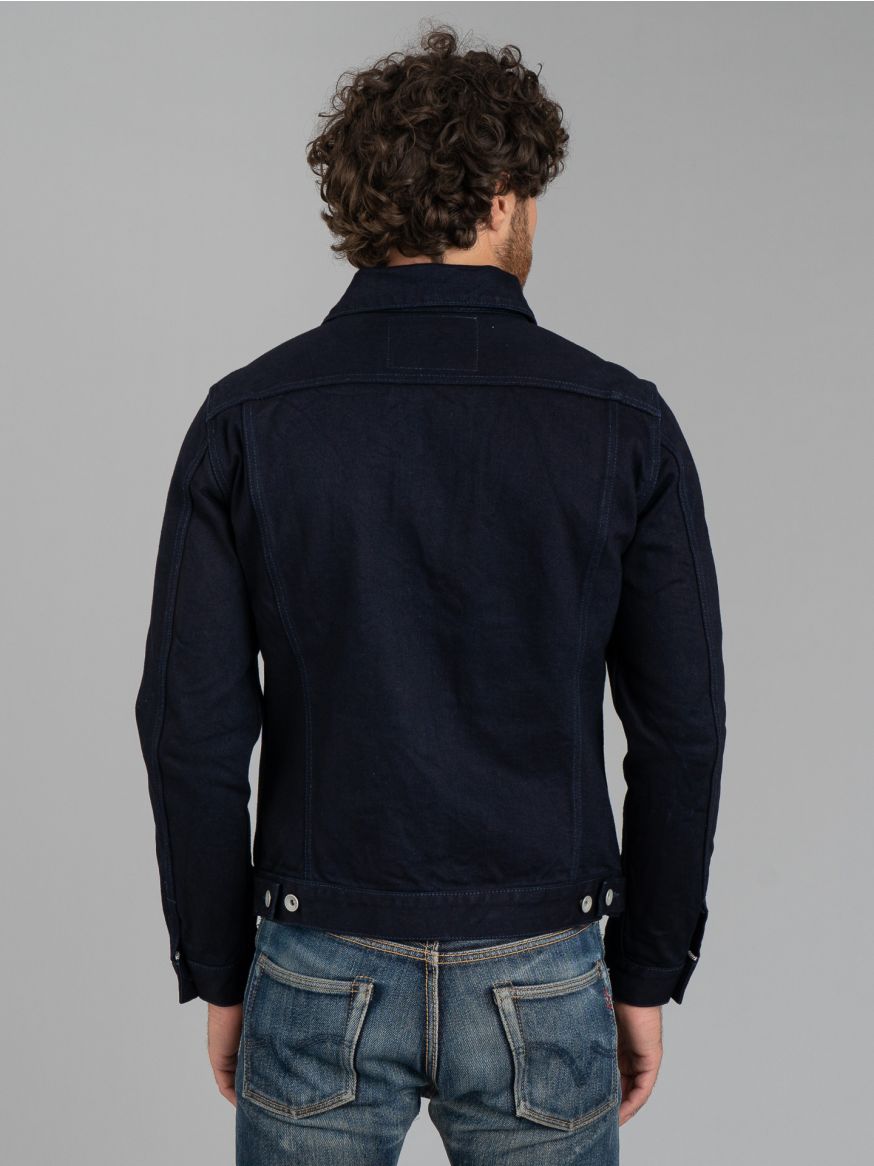 Iron Heart 14oz Selvedge Denim Modified Type III Jacket - Indigo/Black