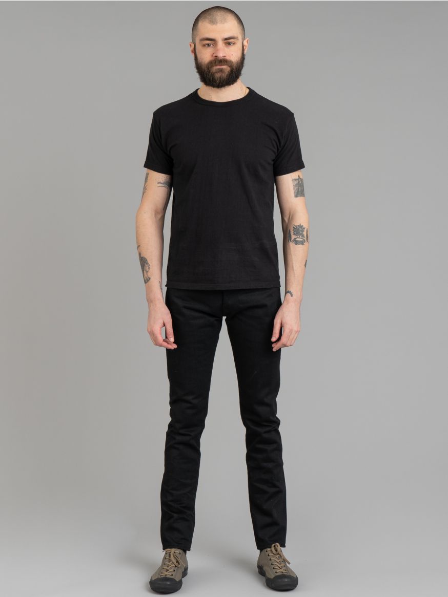 Momotaro R0306-B 15.7 oz Black Jeans - Tight Tapered