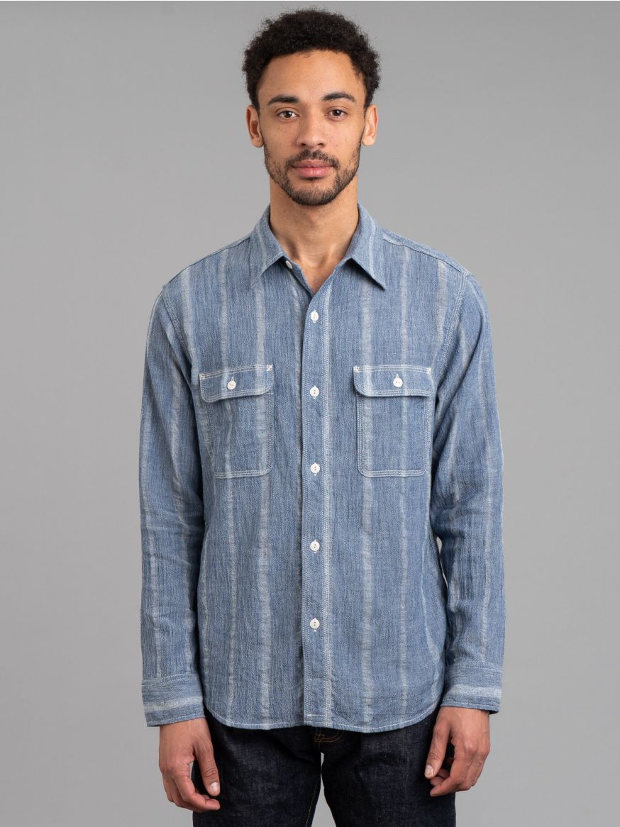 UES Twisted Yarn Akiha Shirt - Chambray