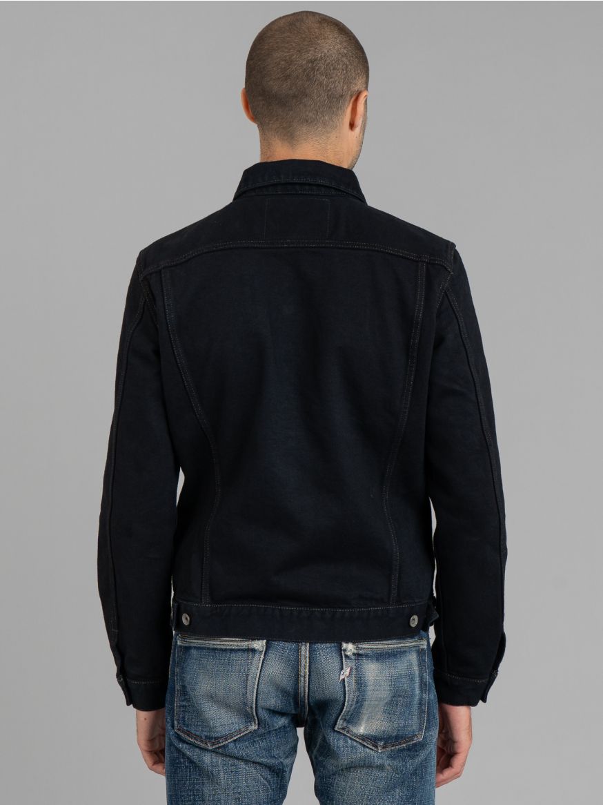 Iron Heart 14oz Selvedge Denim Modified Type III Jacket - Indigo Overdyed Black