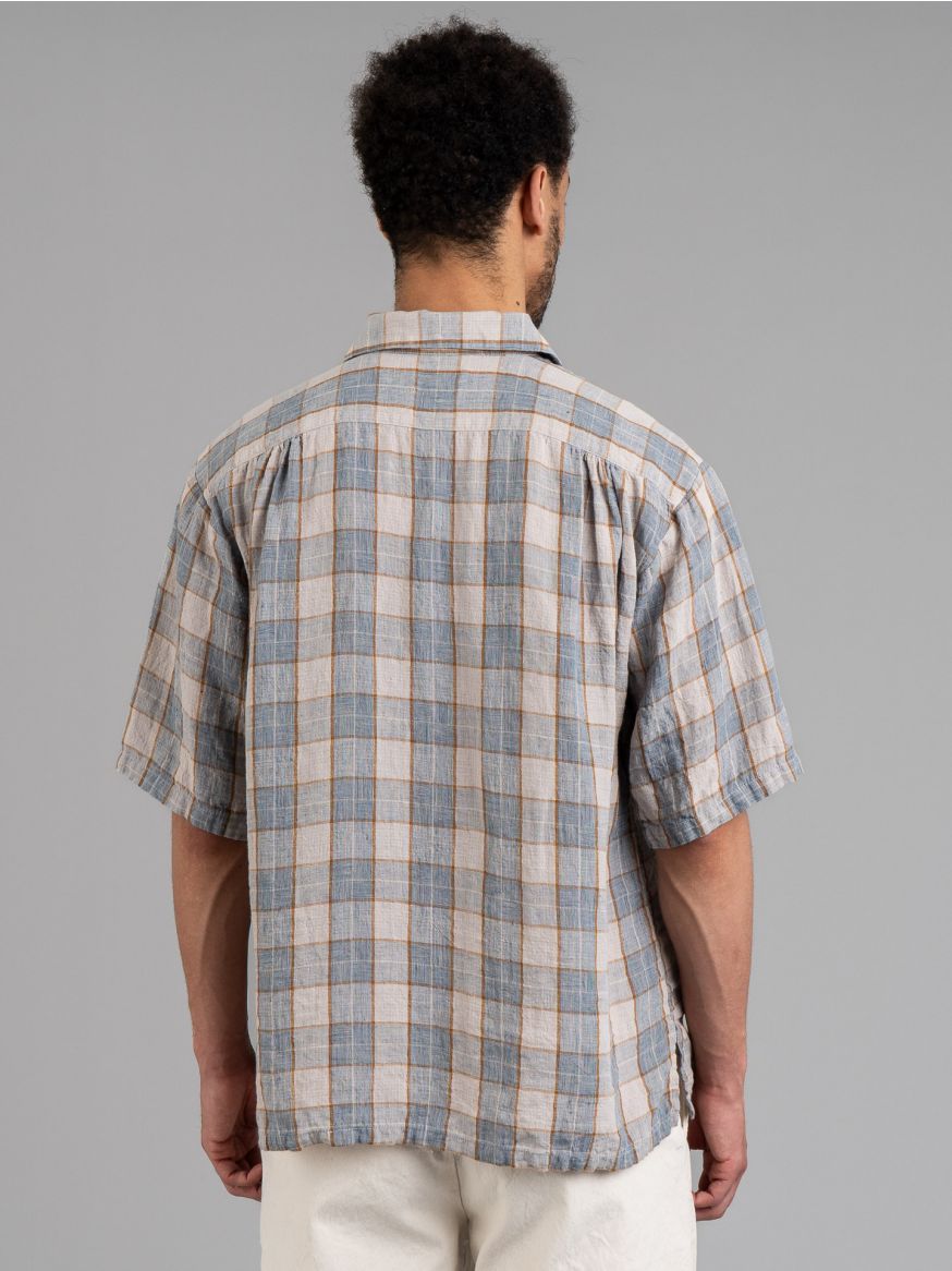 Seuvas Linen Open Collar Shirt - Grey