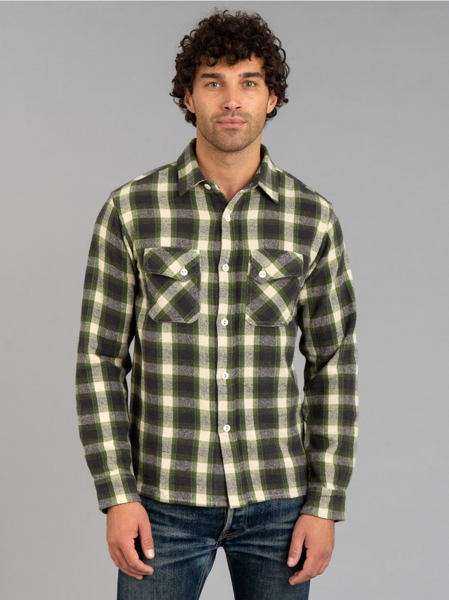 3sixteen Crosscut Flannel - Emerald Shaggy