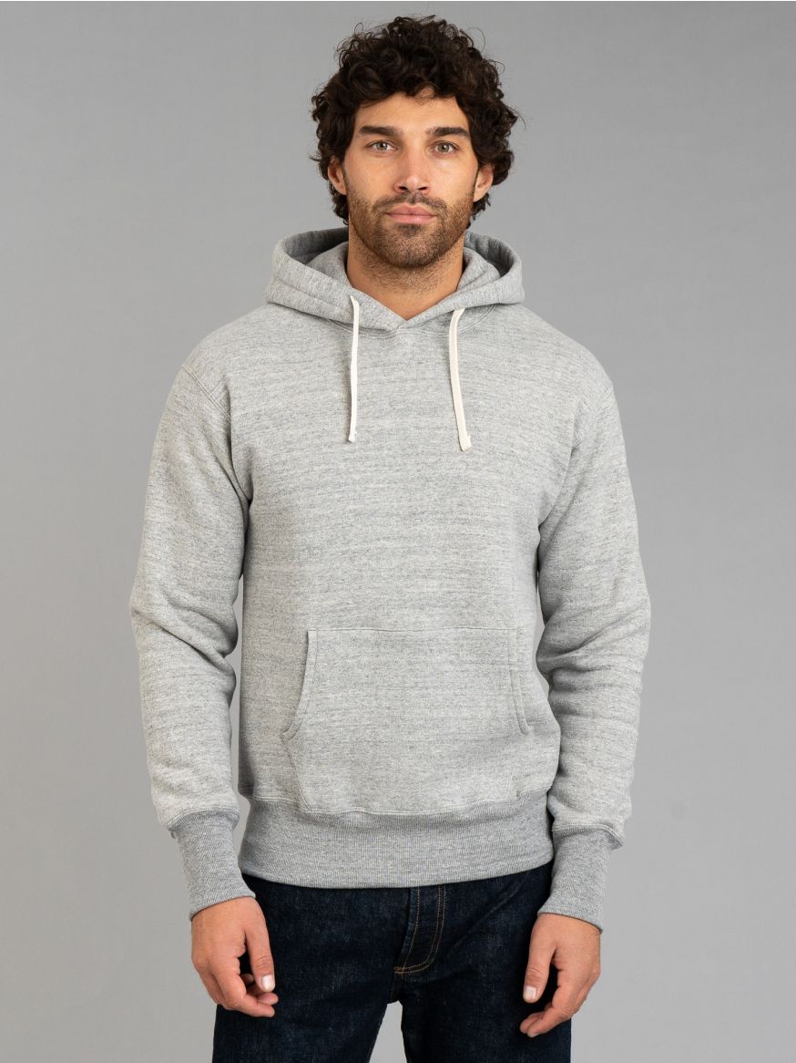 The Real McCoy's 10oz Loopwheeled Pullover Hoodie - Grey