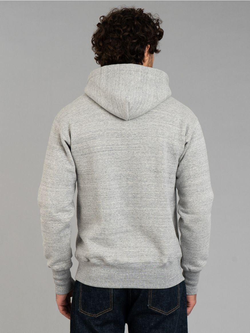 The Real McCoy's 10oz Loopwheeled Pullover Hoodie - Grey